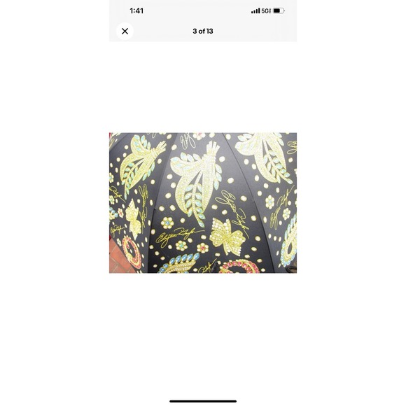 VINTAGE ELIZABETH TAYLOR "FRAGRANT JEWEL COLLECTION" UMBRELLA RARE BRAND NEW - Picture 9 of 10